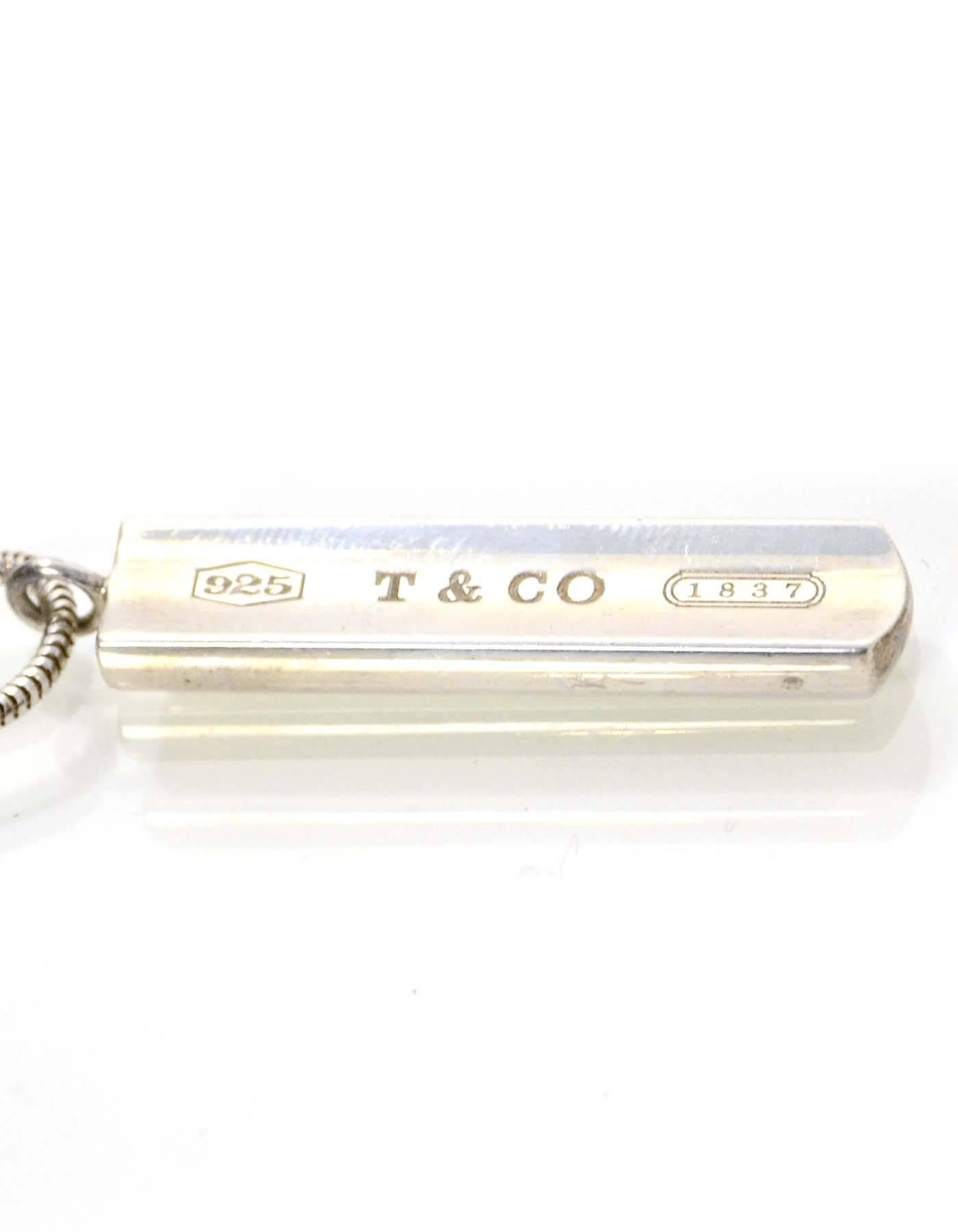 tiffany bar necklace, silver bar 