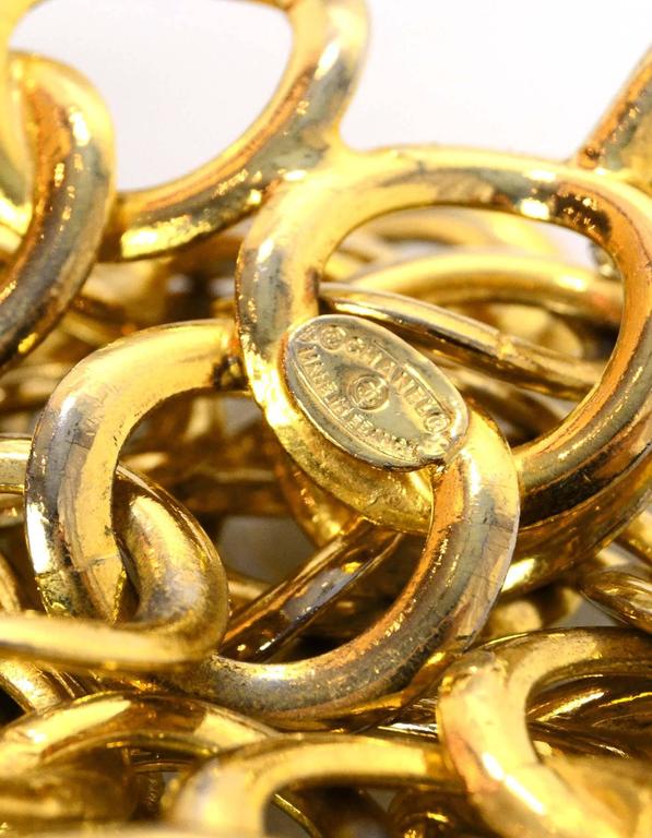 Chanel Vintage Goldtone Large ChainLink CC Belt For Sale at 1stDibs