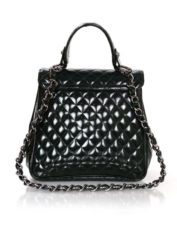 Chanel Bottle Green Glazed Calfskin Mademoiselle Top Handle Bag For