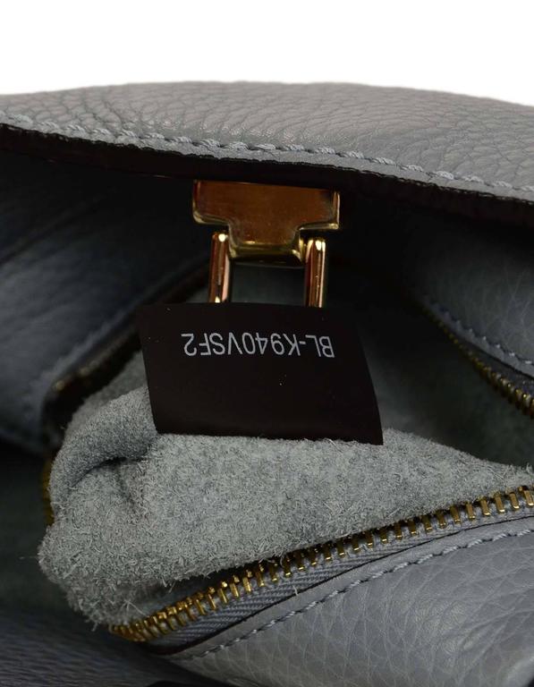 Valentino 2016 Slate Blue Rockstud Hobo Messenger Crossbody Bag For