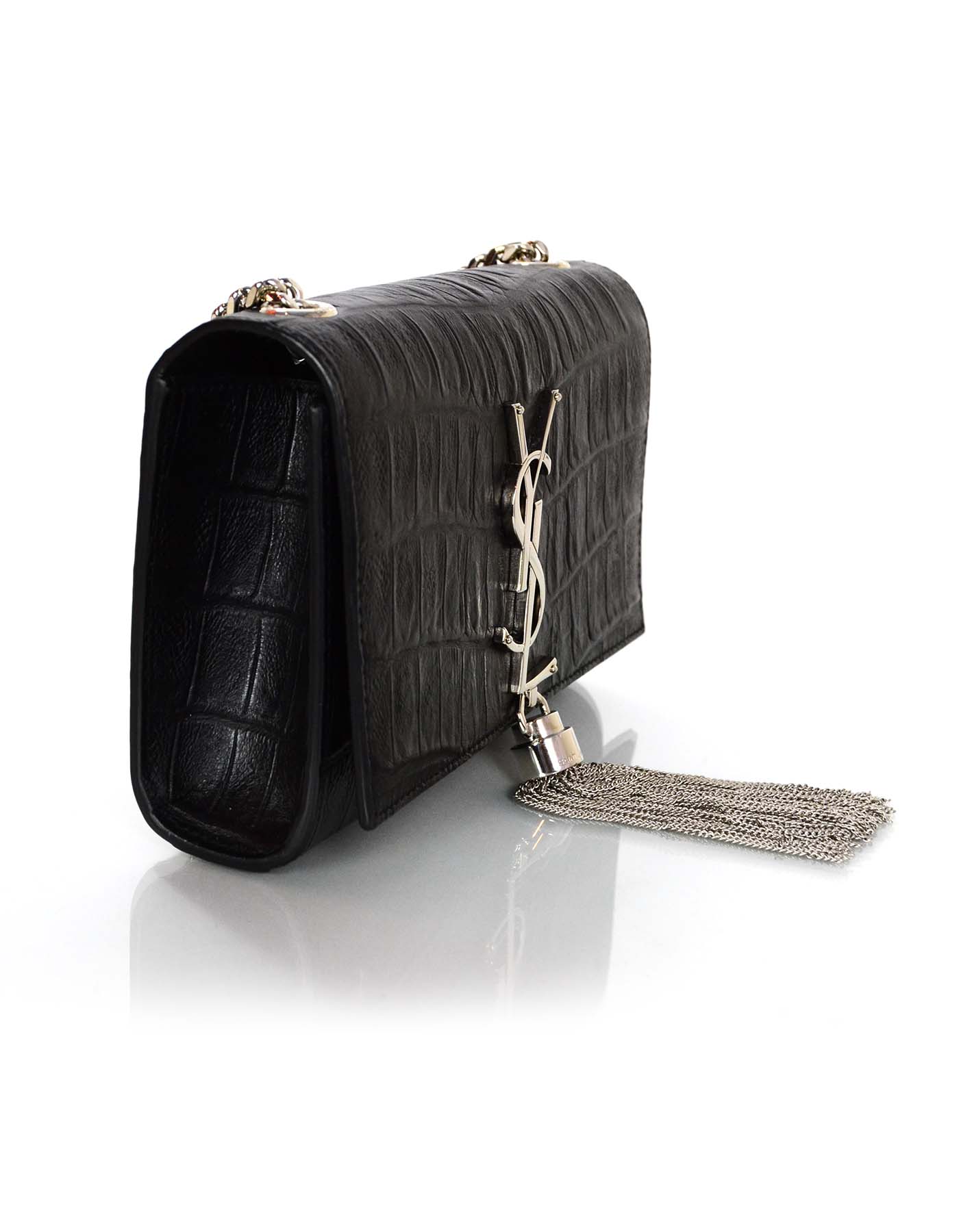 ysl black snakeskin bag