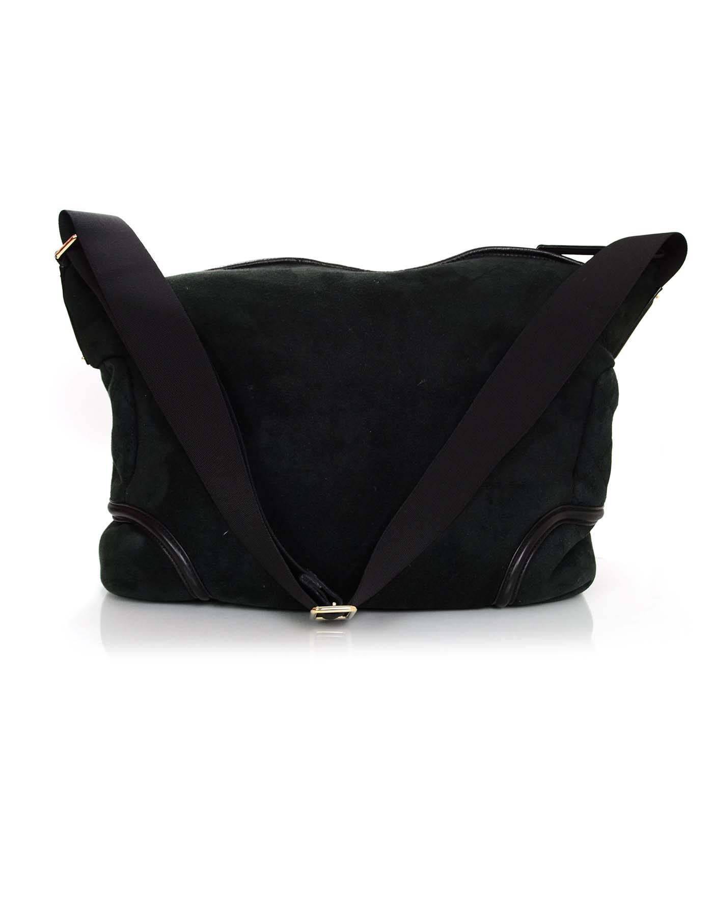 Women's Chanel Black Shearing CC Zip Top Messenger Bag 