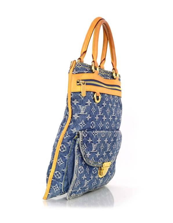 Louis Vuitton Sac Plat Monogram Handbag Large Tote