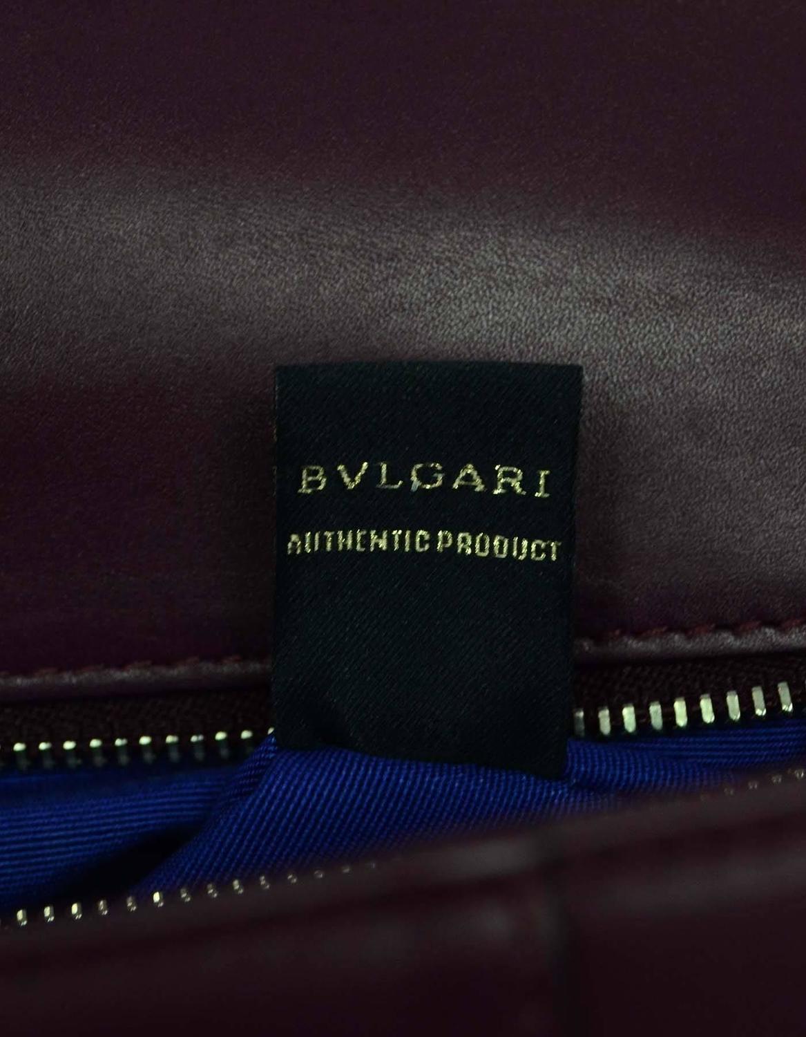 Bvlgari Bulgari Maroon Leather Serpenti Forever Flap Bag rt. $2,250 For ...