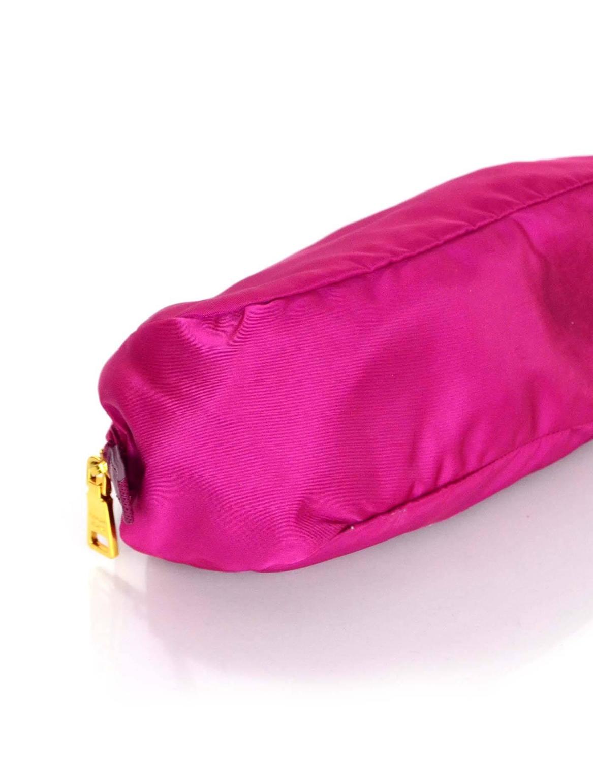 Prada Fuchsia Nylon Makeup Pouch Bag For Sale at 1stdibs