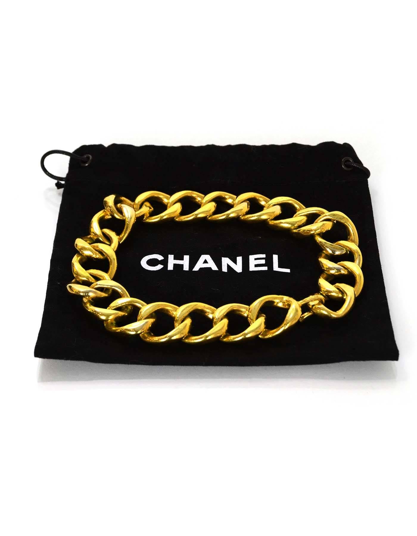 Women's Chanel Vintage Gold-tone Chain-Link Necklace