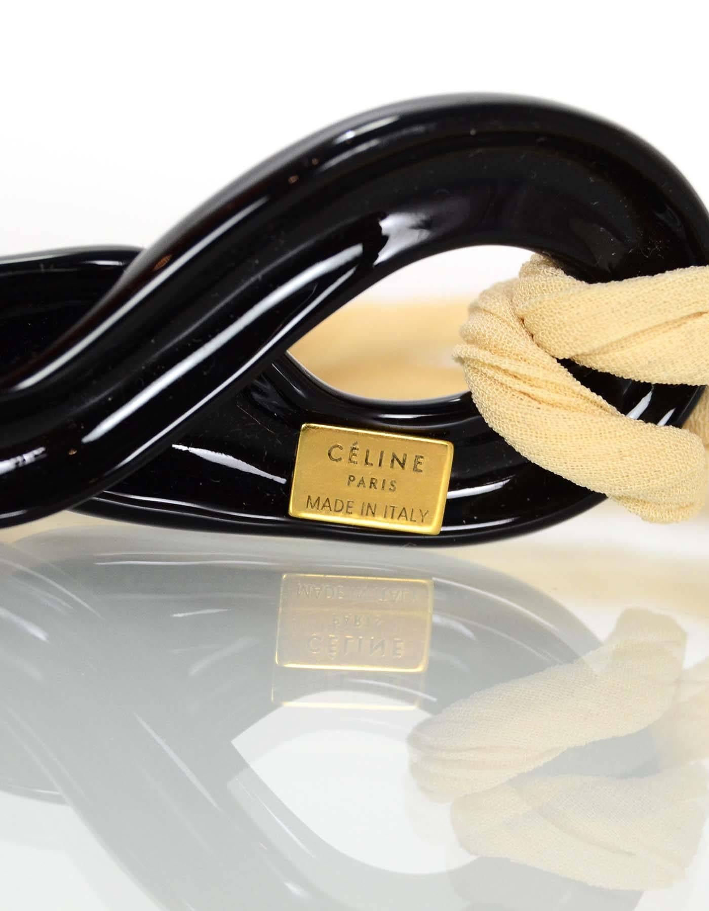 Celine Black Serpent Pendant Necklace rt. $590 In Excellent Condition In New York, NY
