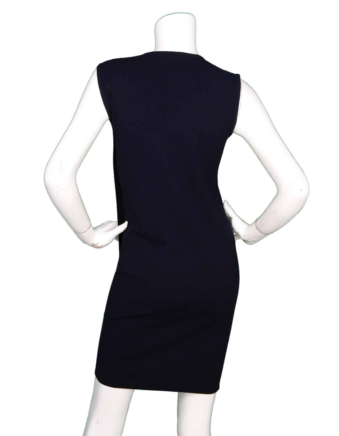 J.W. Anderson Navy and Black Panel Dress Sz XS In Excellent Condition In New York, NY