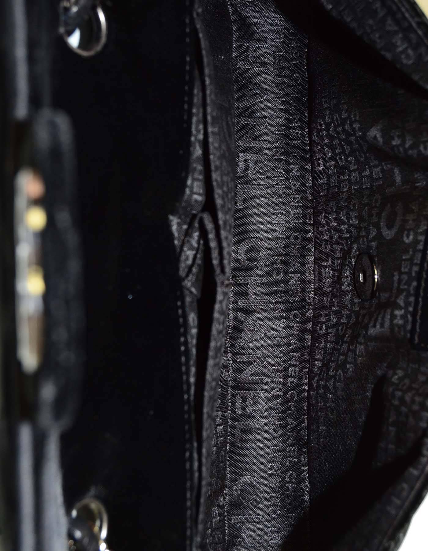 Chanel Black Quilted Velvet Evening Flap Bag 2