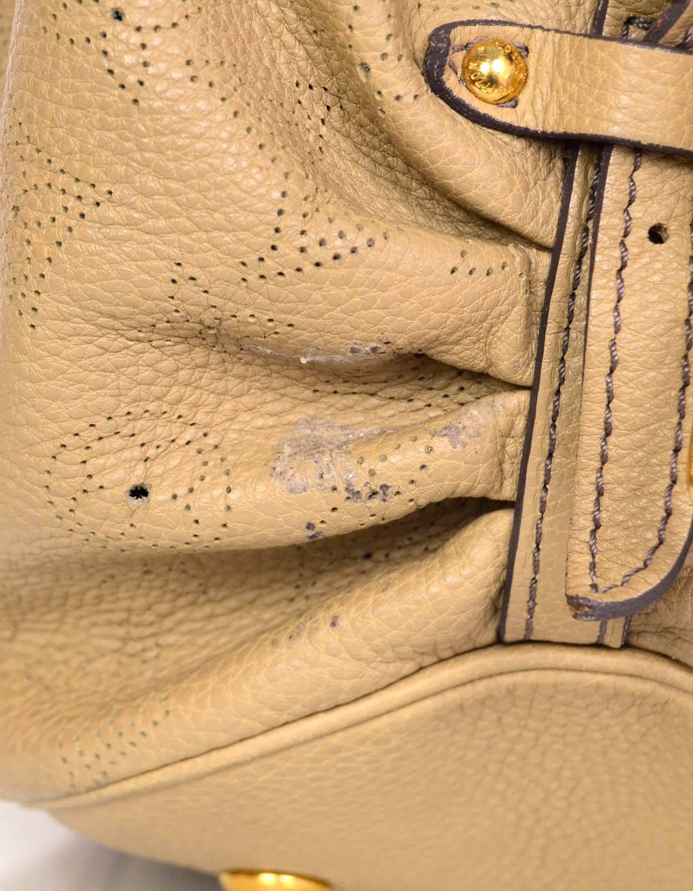 Louis Vuitton Beige Leather Perforated Monogram Mahina Large Hobo Bag rt. $4, 400 1