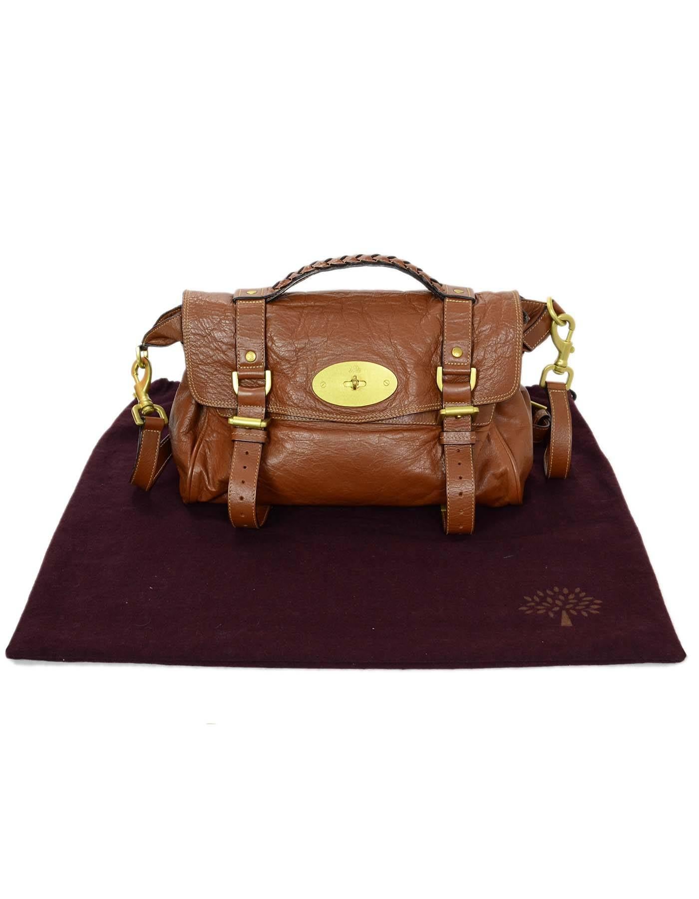 Mulberry Tan Leather Medium Alexa Satchel Bag  3