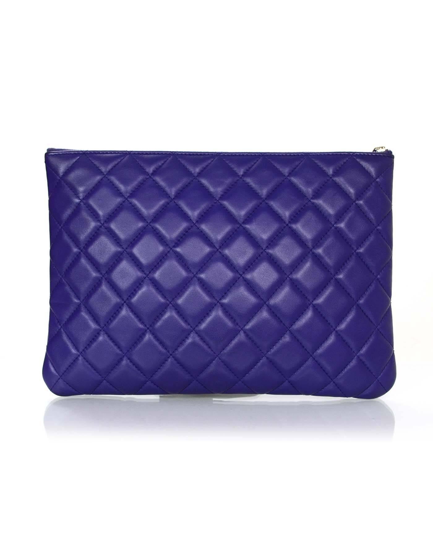 chanel purple clutch