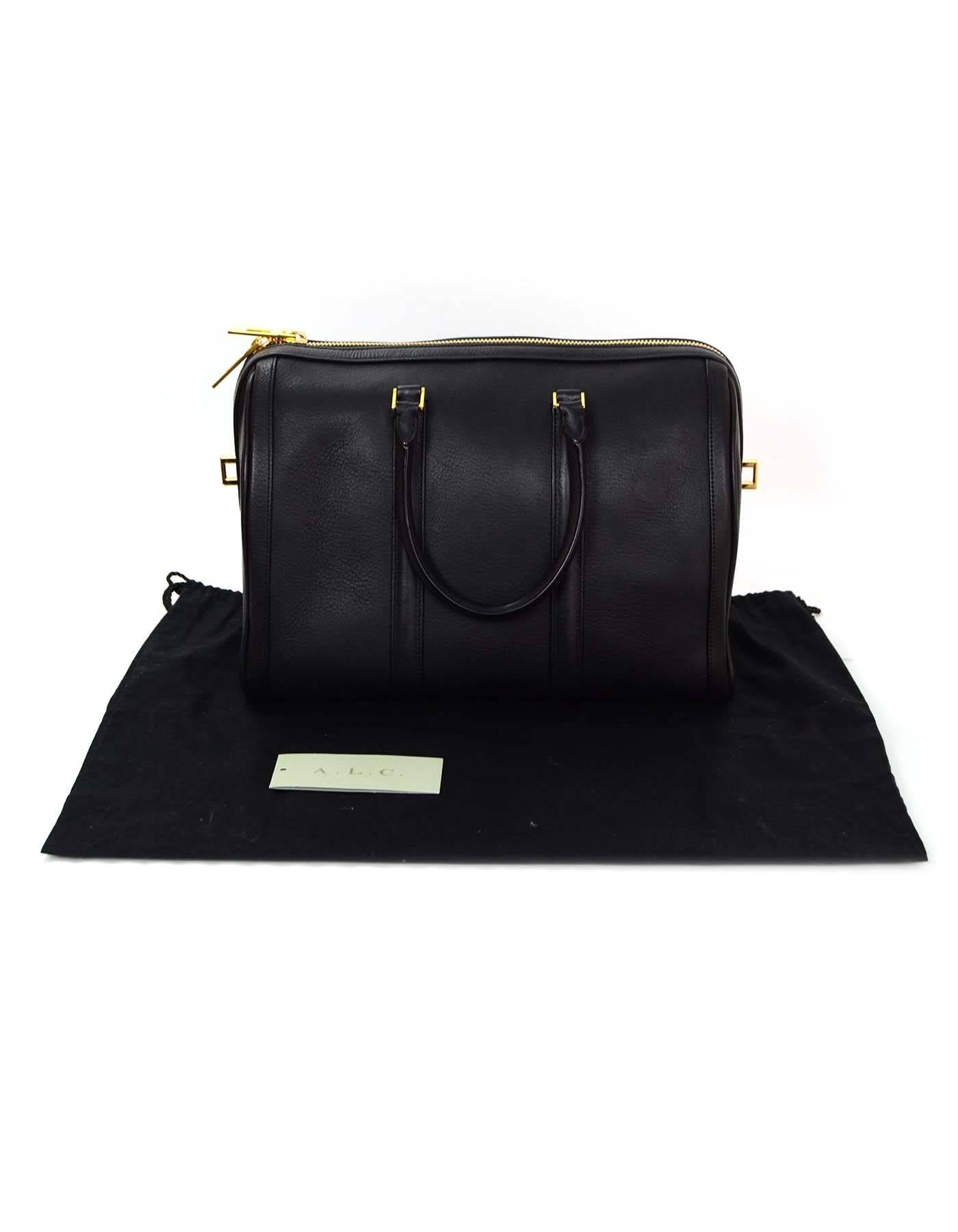 A.L.C. Black Leather Bowler Bag 3