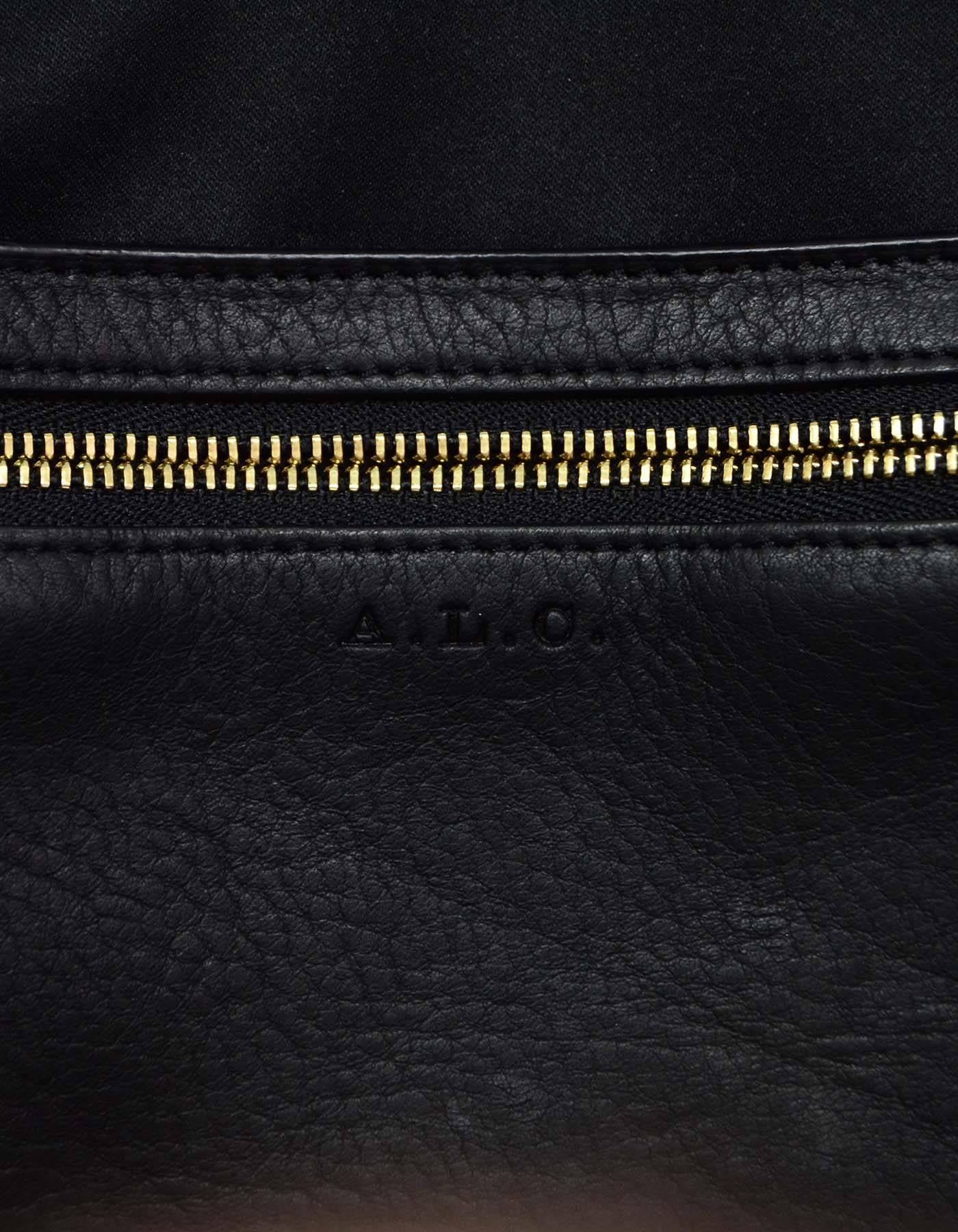 Women's A.L.C. Black Leather Bowler Bag