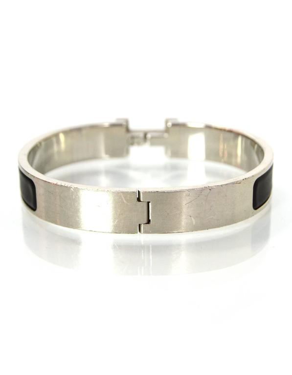 Hermes Men's Black Clic HH Bracelet For Sale at 1stDibs hermes clic