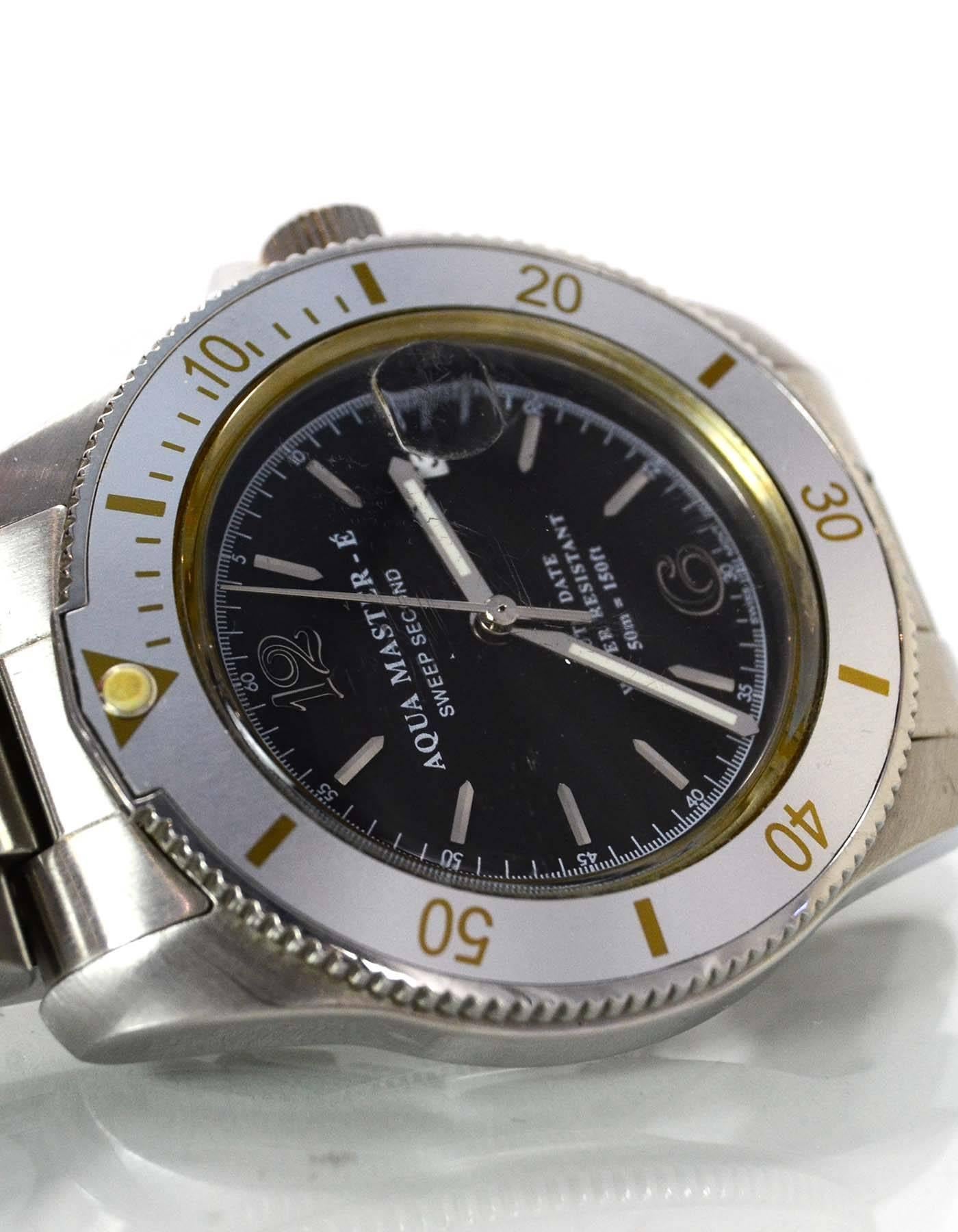 aqua master stainless steel watch