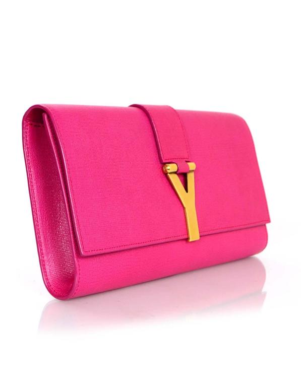 Yves Saint Laurent Pink Classic Cabas ChYc Clutch Bag For Sale at 1stDibs ysl pink clutch, ysl