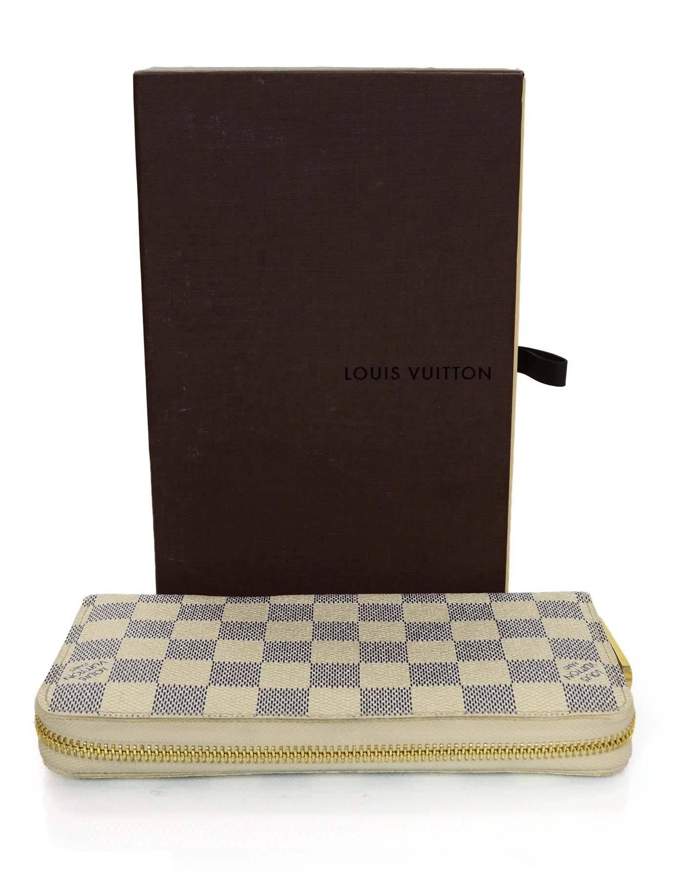 Louis Vuitton Damier Azur Zippy Wallet with Box and Dust Bag 1