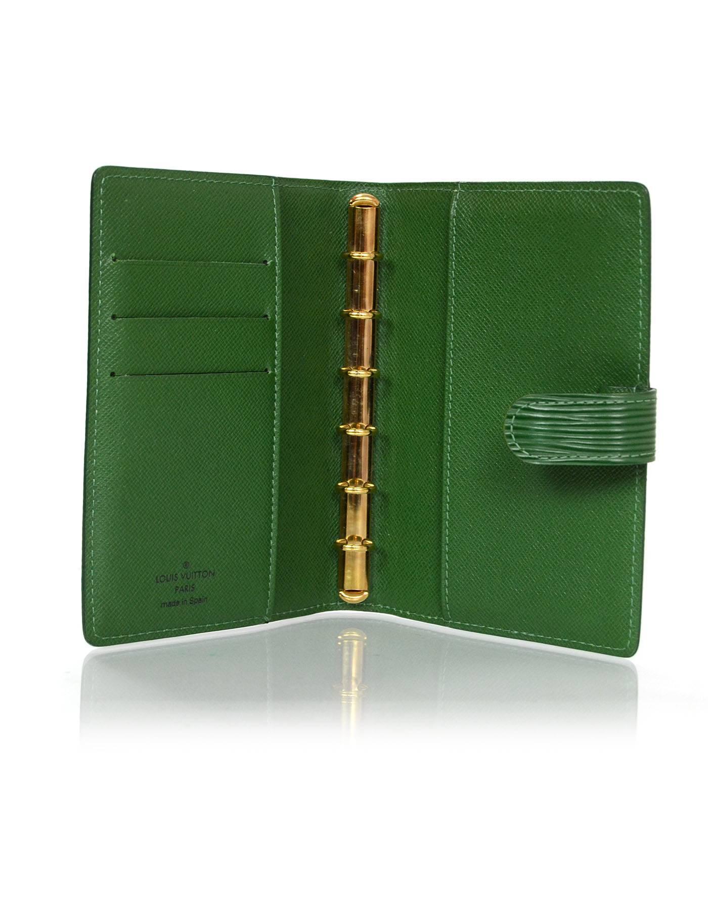 Louis Vuitton Green Epi Leather Agenda 1