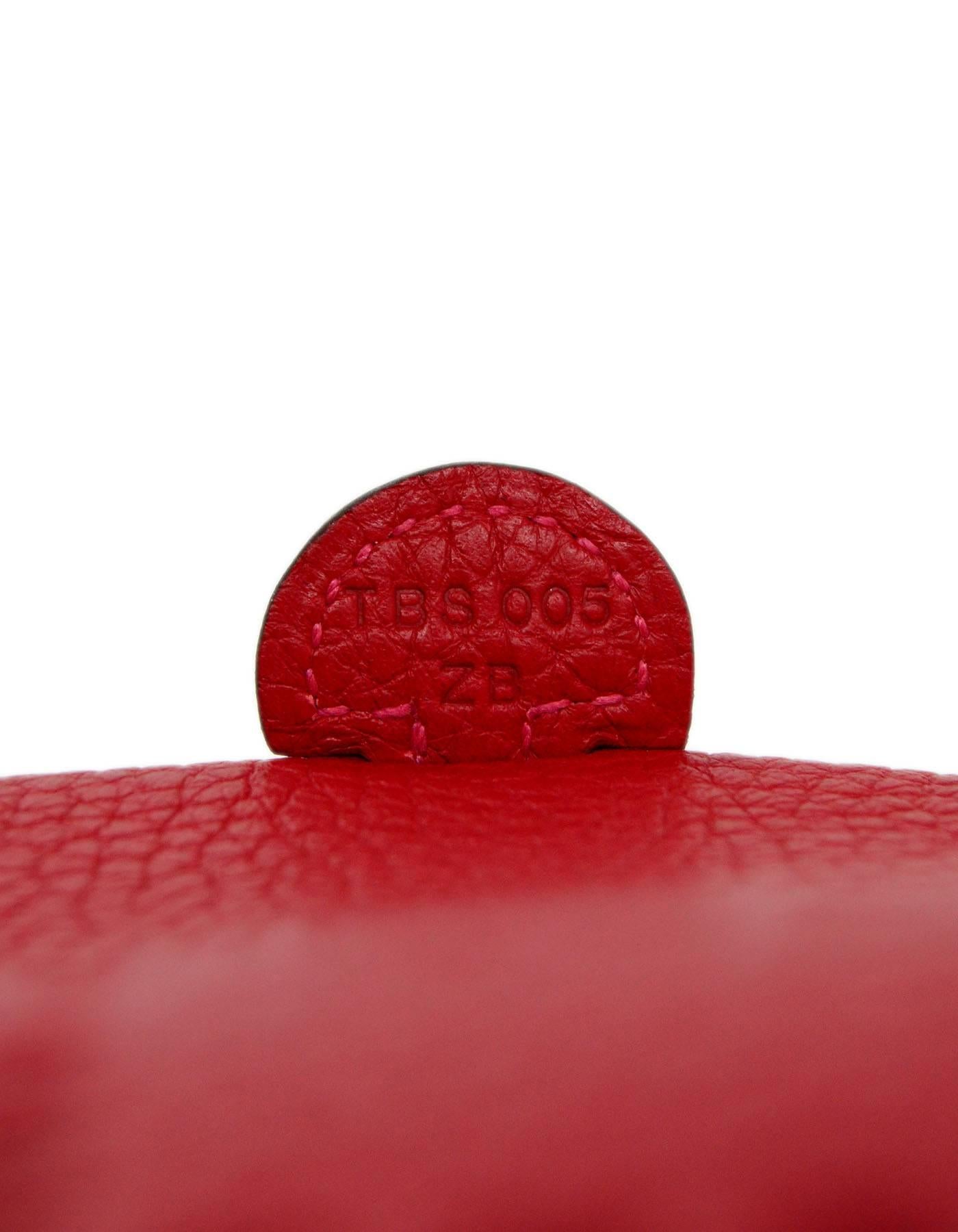 Hermes Rouge Casaque Red Clemence Leather Evelyne TPM Crossbody Bag 2