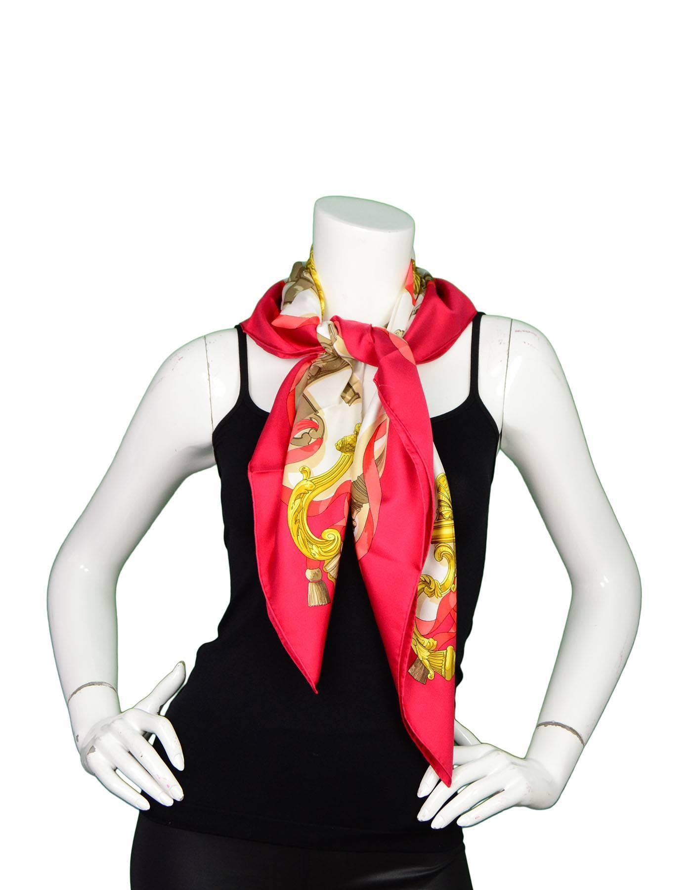 red and gold hermes scarf