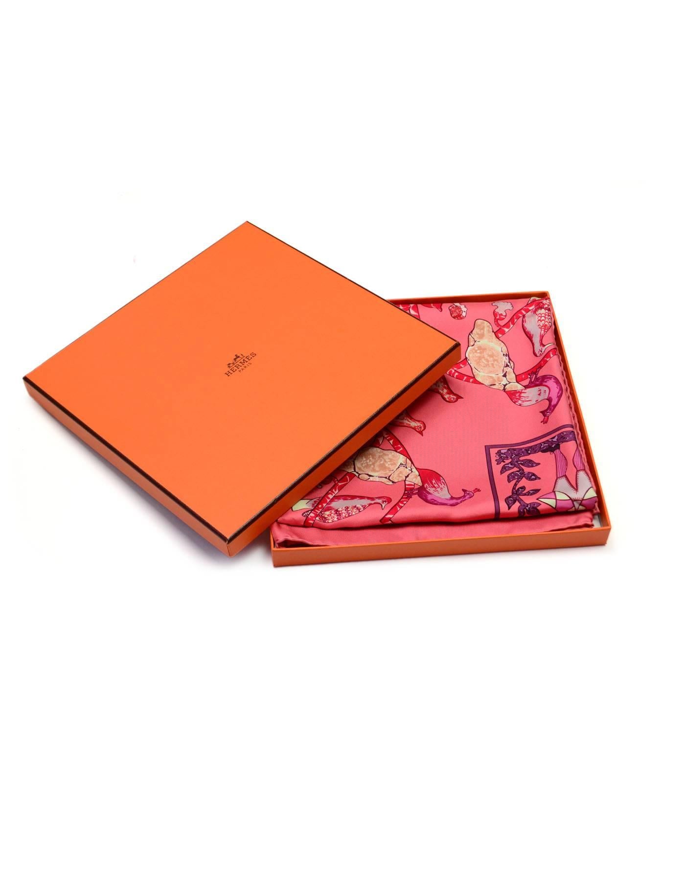 Hermes NEW Pink & Red Early America 36