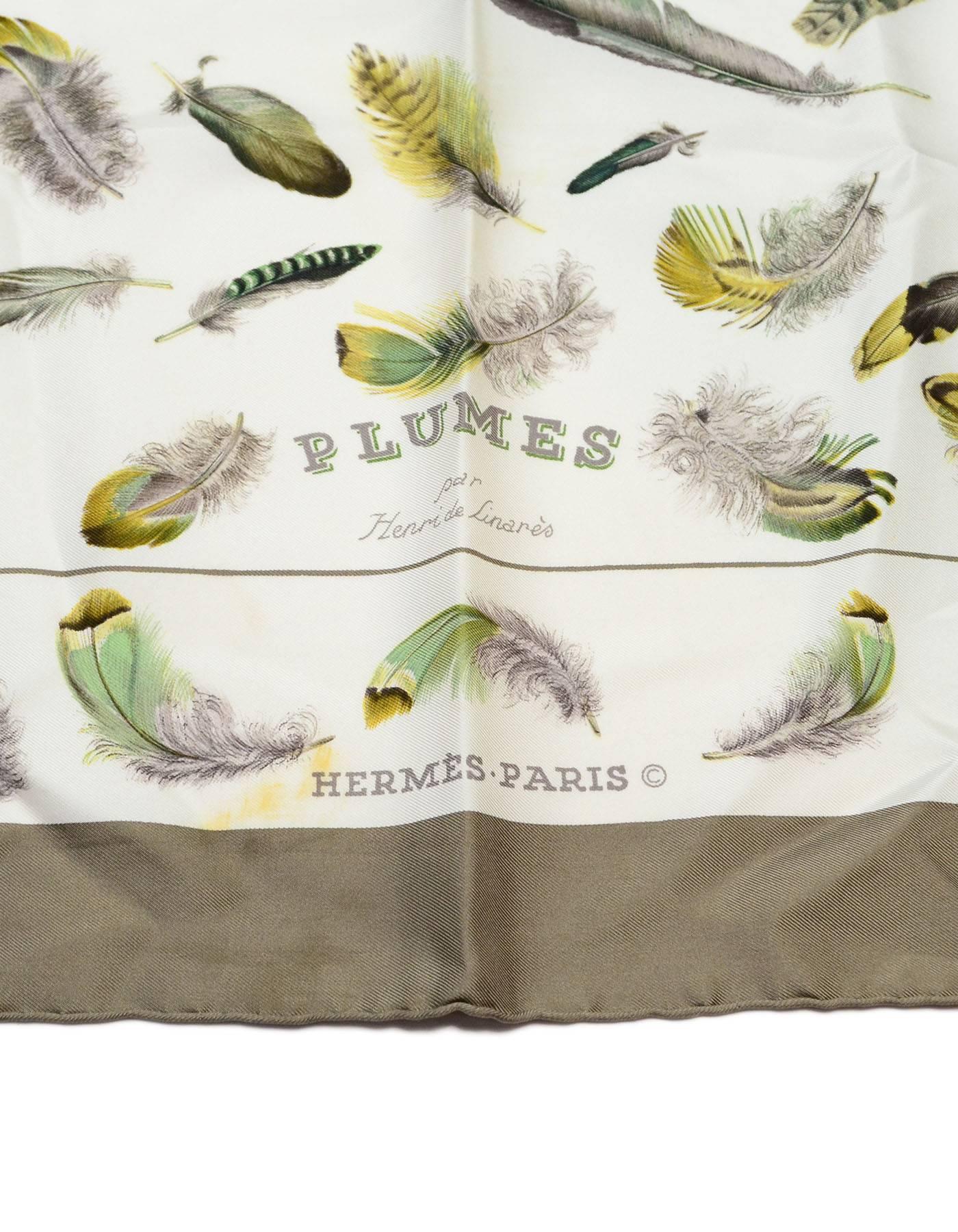 hermes feather scarf