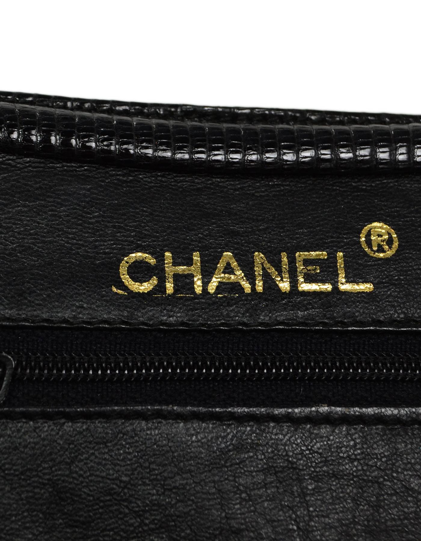 Chanel Vintage Black Velvet Evening Bag w/ Goldtone Hardware 1