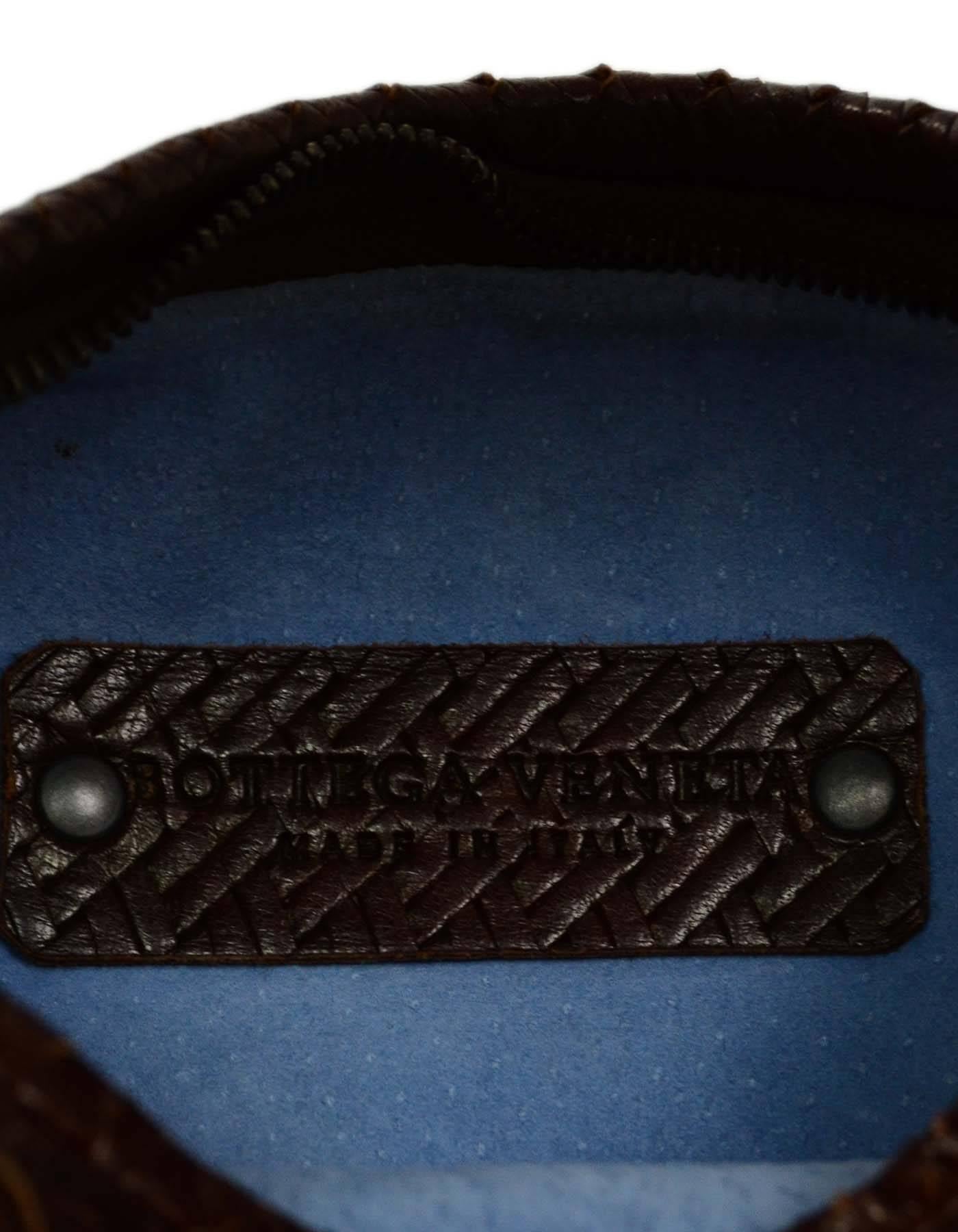 Bottega Brown Intrecciato Leather Mini Hobo Bag For Sale at