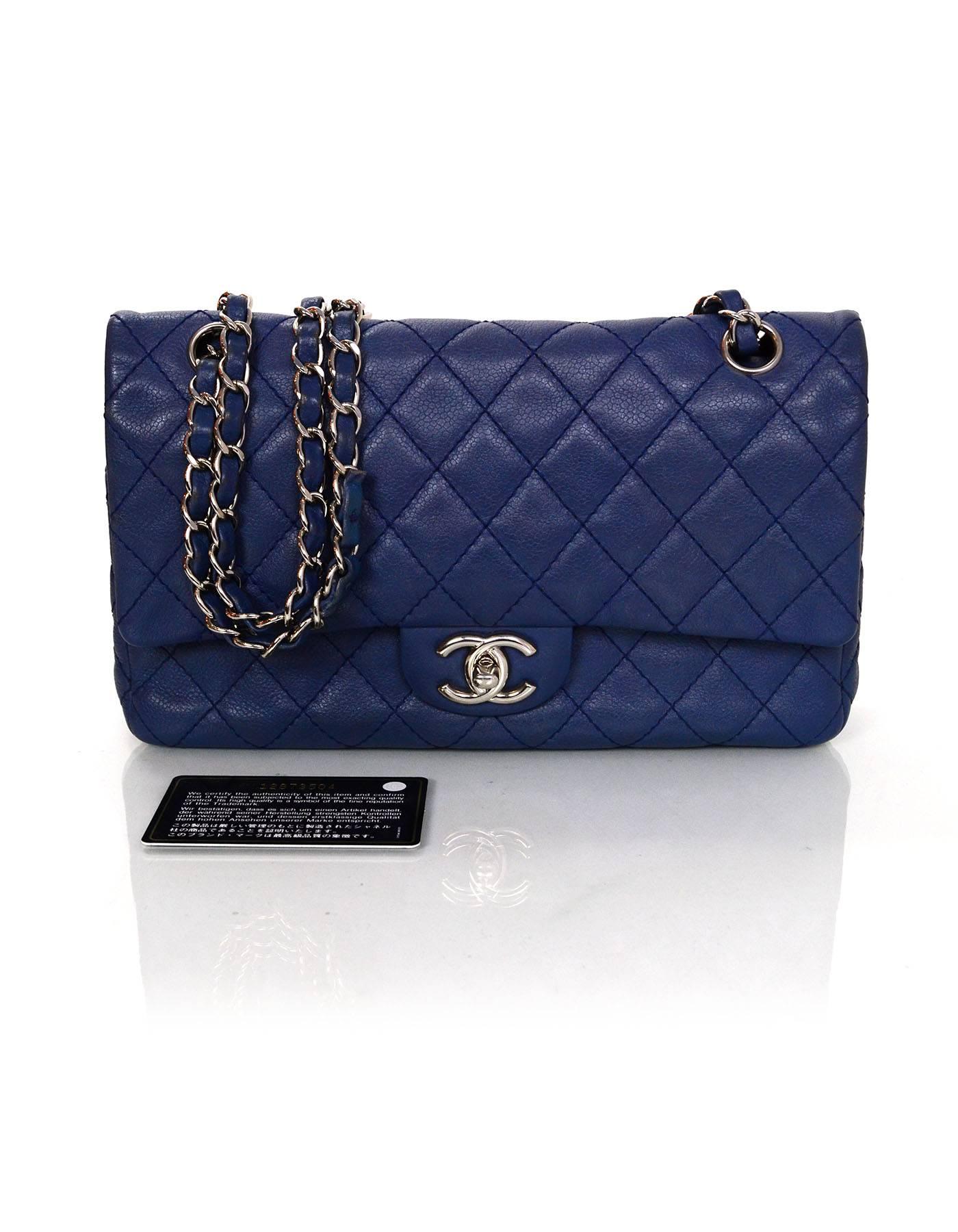 Chanel Blue Caviar Leather 10