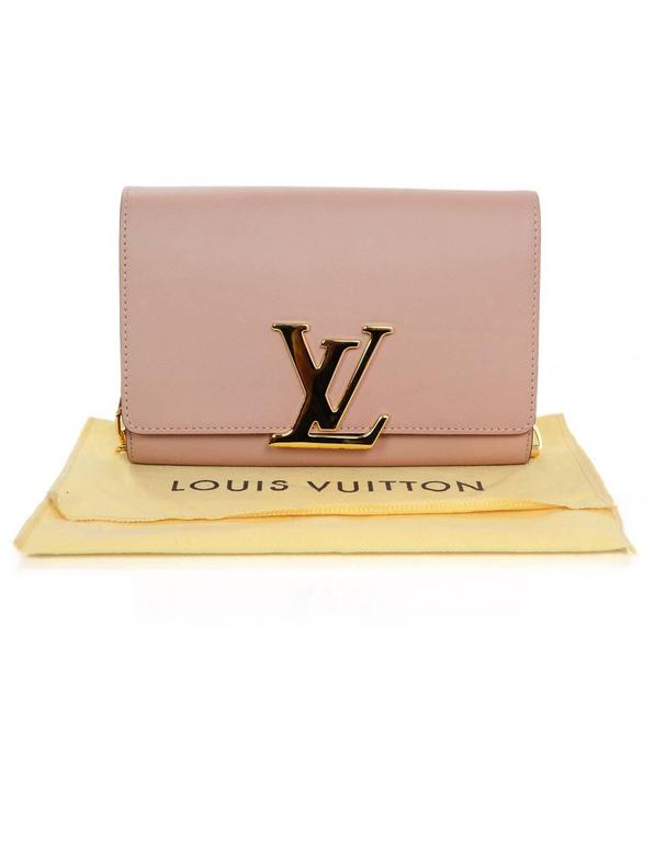 Louis Vuitton Beige Leather Chain Louise GM Bag For Sale at