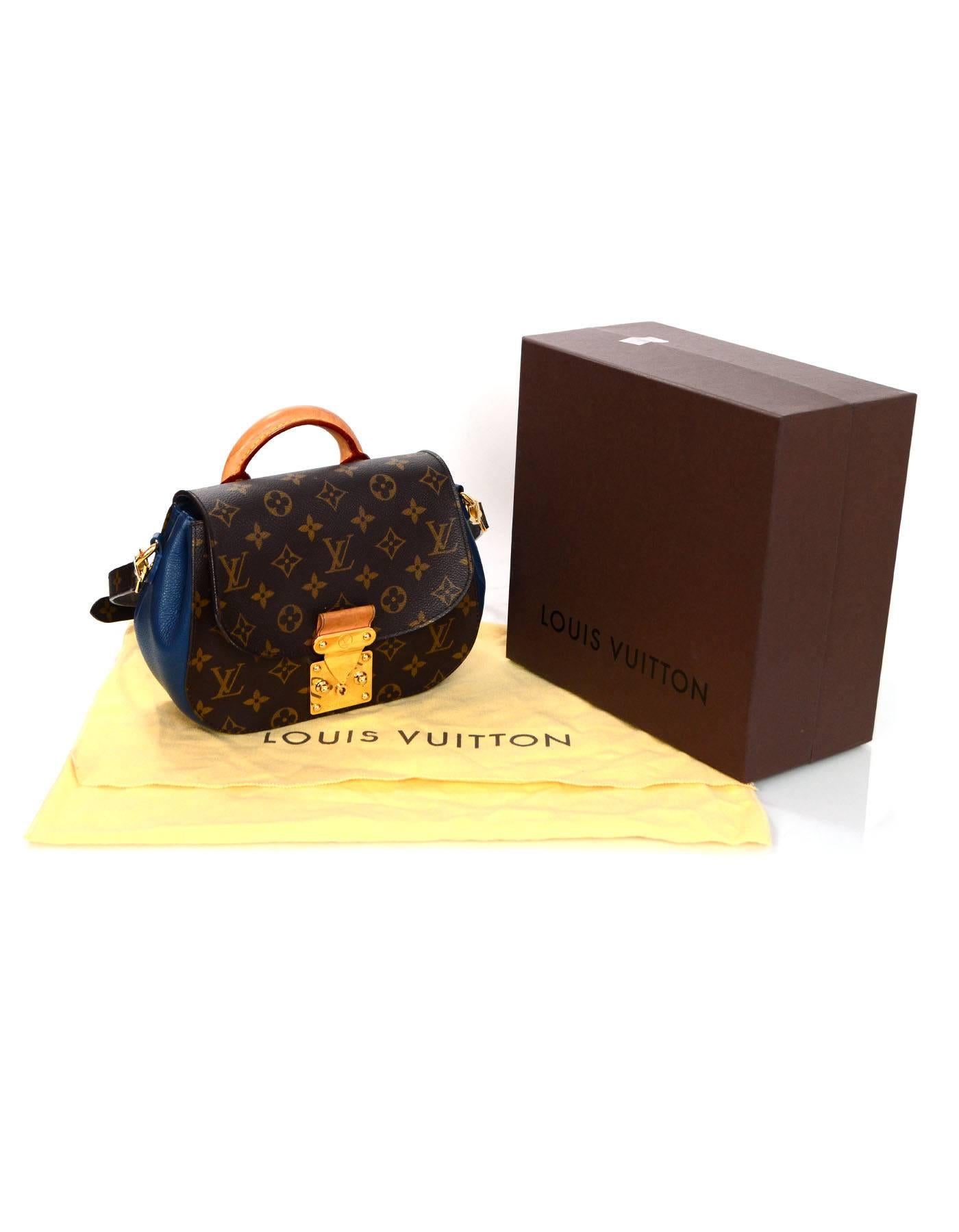 Louis Vuitton Brown and Blue Monogram Eden PM Bag 3