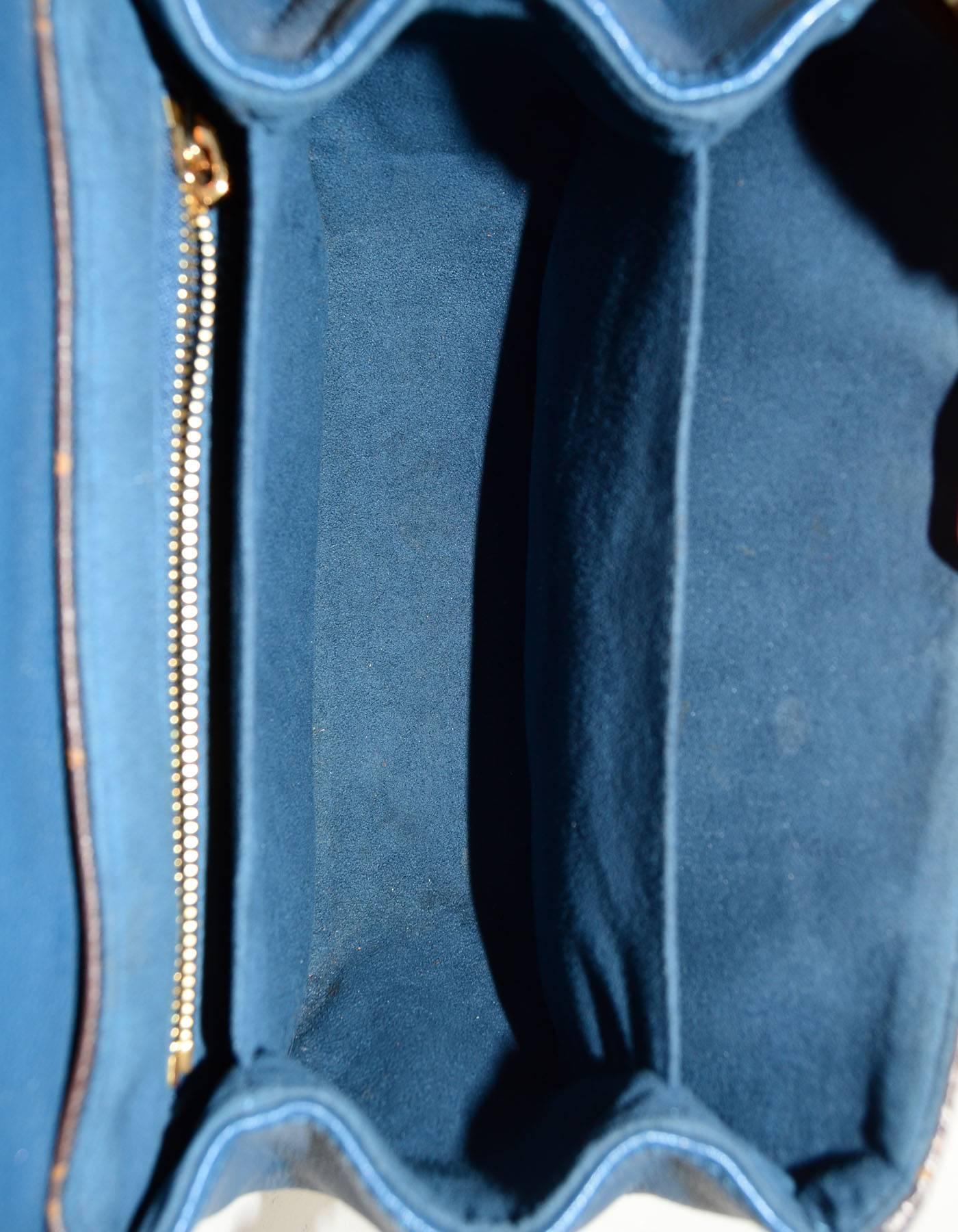 Women's Louis Vuitton Brown and Blue Monogram Eden PM Bag