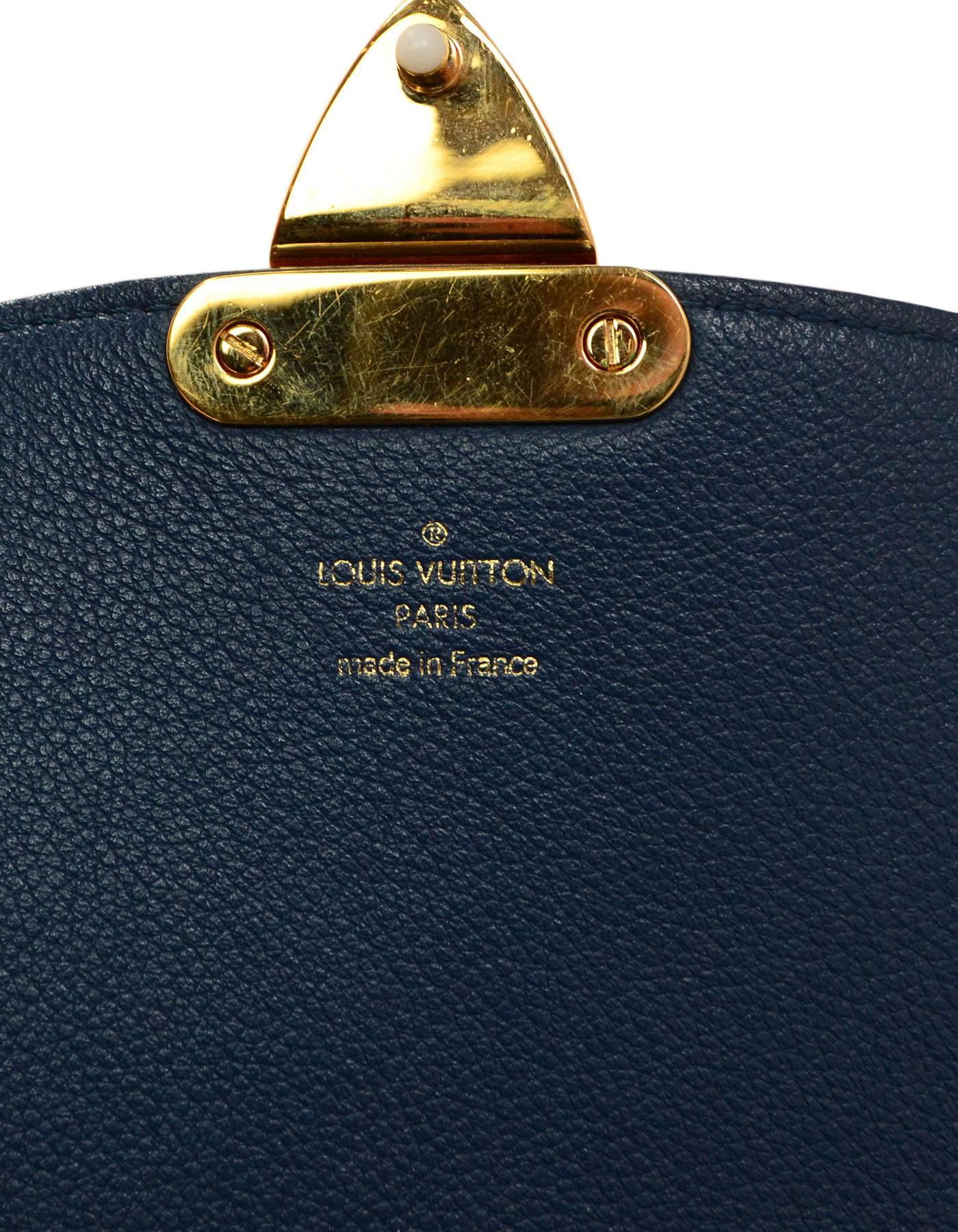 Louis Vuitton Brown and Blue Monogram Eden PM Bag 1