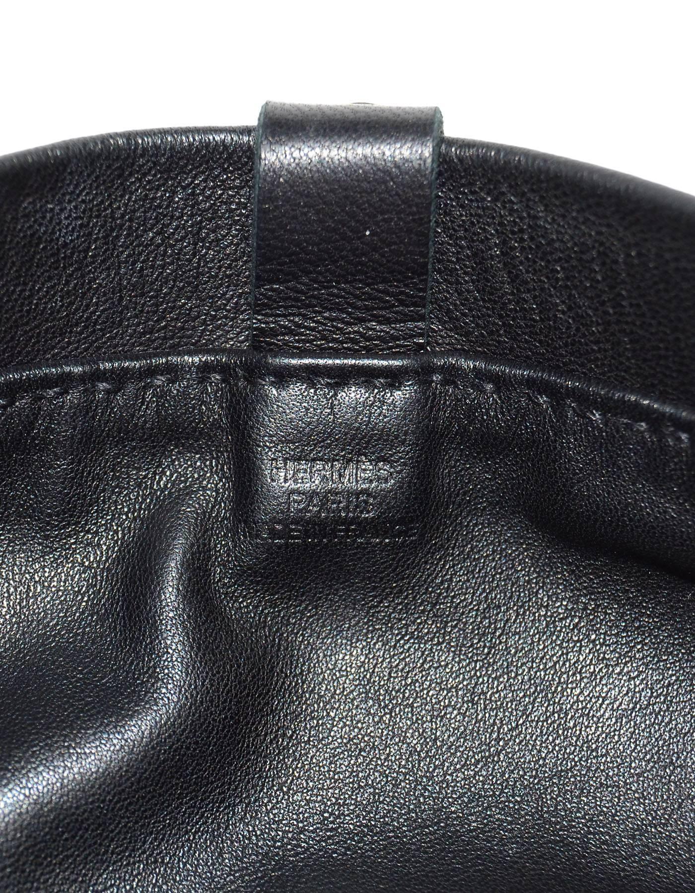 Hermes Black Leather Clou de Selle Crossbody Bag 3