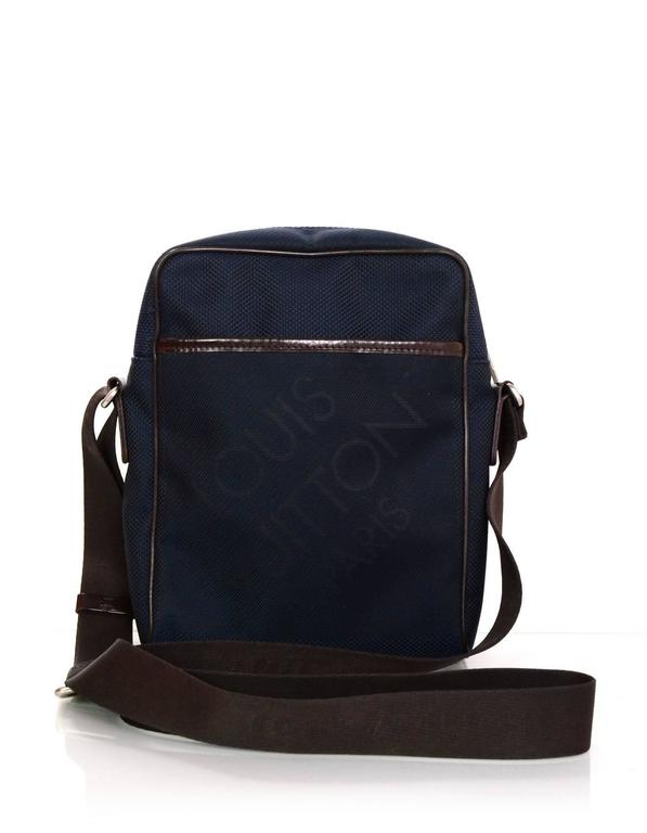 Louis Vuitton Navy and Brown Damier Geant Citadin Crossbody Messenger Bag For Sale at 1stdibs