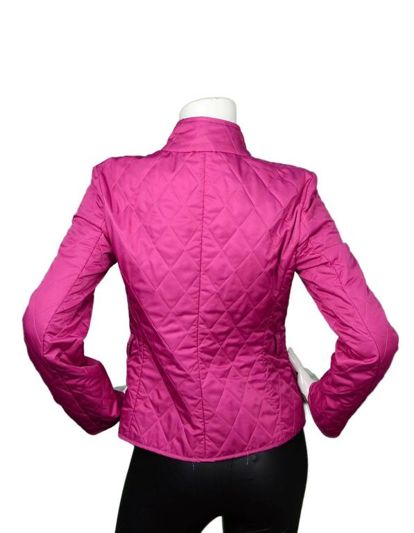 Burberry NWT Pink Quilted Jacket sz S For Sale at 1stDibs