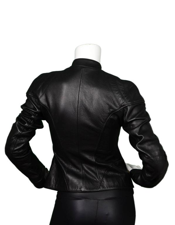 McQ Alexander McQueen NWT Black Leather Jacket For Sale at 1stDibs