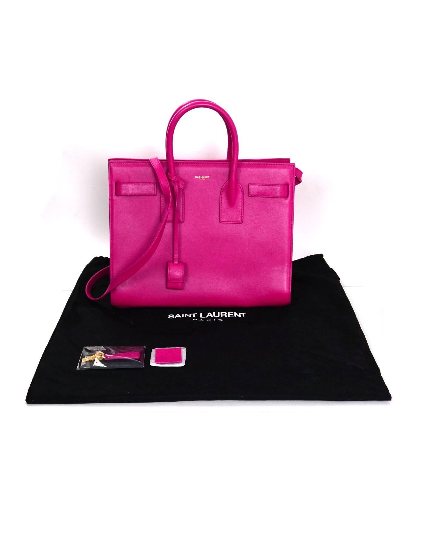 Saint Laurent Pink Small Sac De Jour Tote Bag w/ Strap 6
