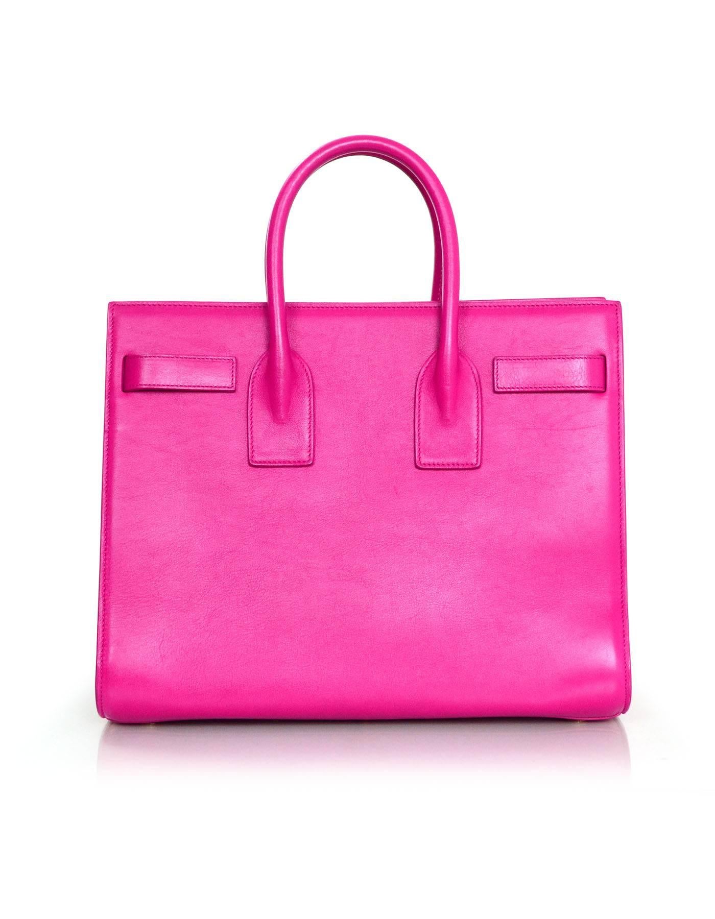 Women's Saint Laurent Pink Small Sac De Jour Tote Bag w/ Strap