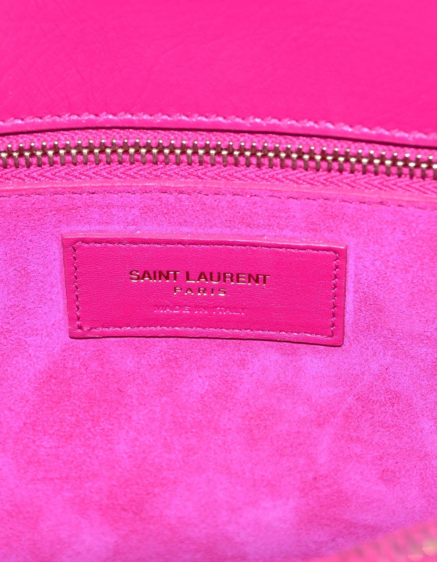 Saint Laurent Pink Small Sac De Jour Tote Bag w/ Strap 4