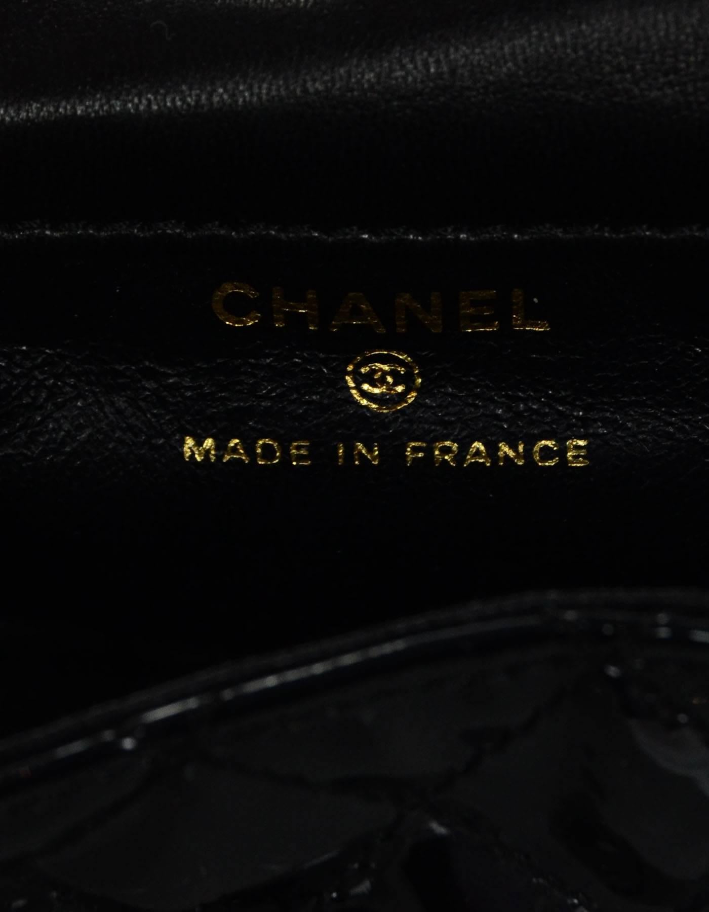 Women's Chanel Black Quilted Patent Re-Issue Ankle Bag 