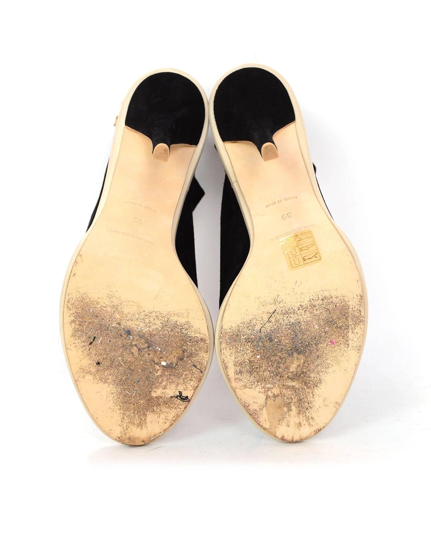 Women's Balenciaga Black Suede Glove Open-Toe Sandals Sz 39 rt. $735