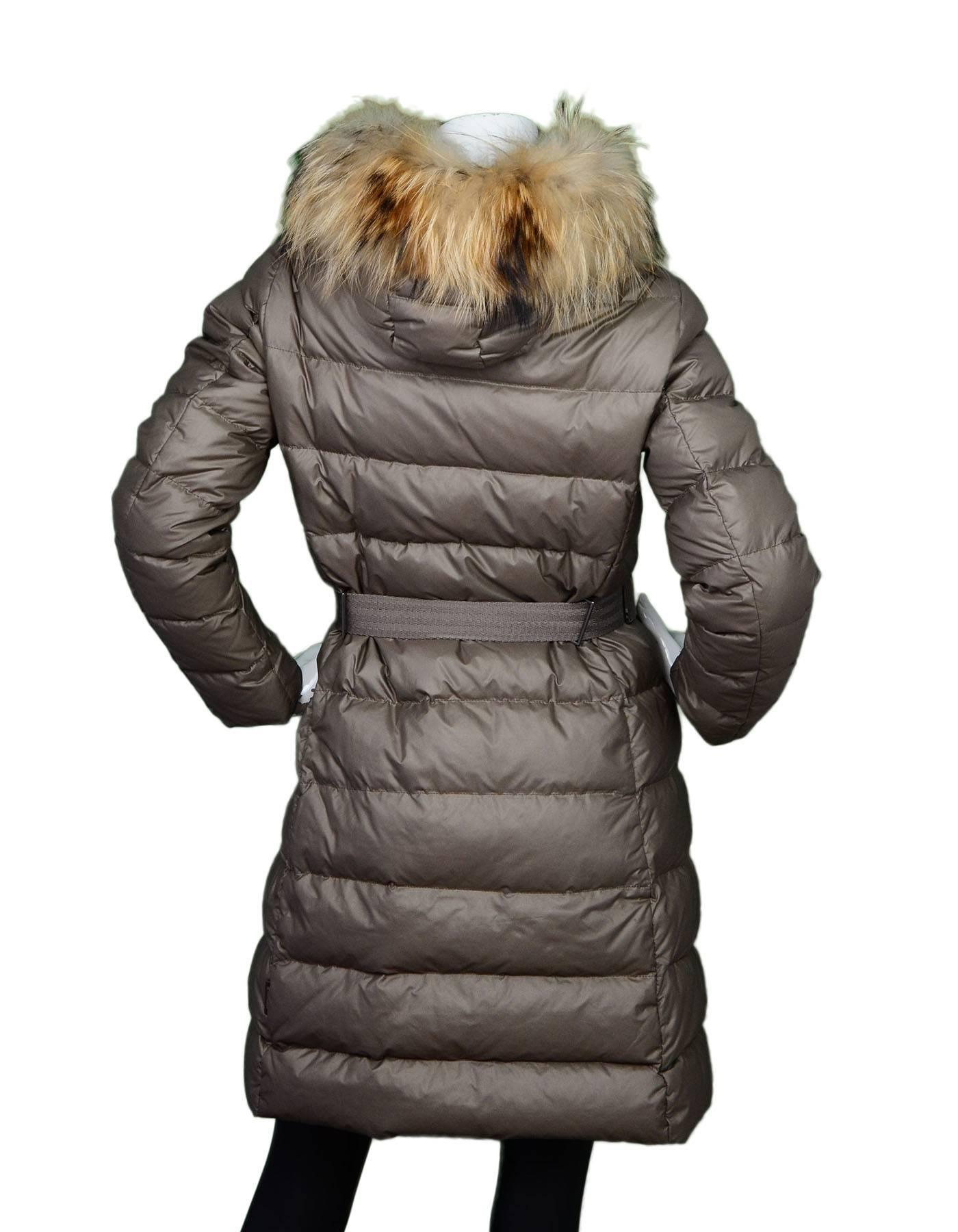 Moncler Beige Nantesfur Long Puffer Coat w/ Raccon Fur Hood Sz 1 For Sale  at 1stDibs | moncler nantesfur