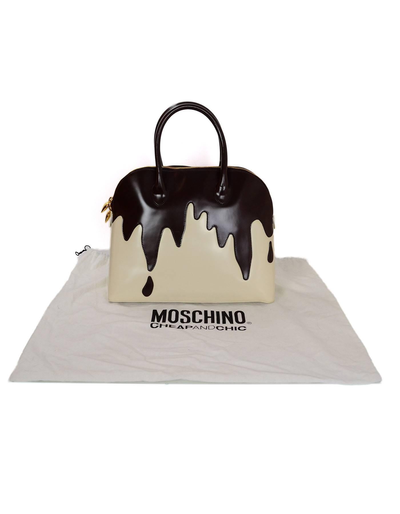 Moschino Vintage Dripping Chocolate Handle Bag  1
