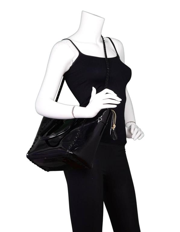 Valentino Black Patent Leather Rockstud Tote Bag For Sale at 1stDibs ...
