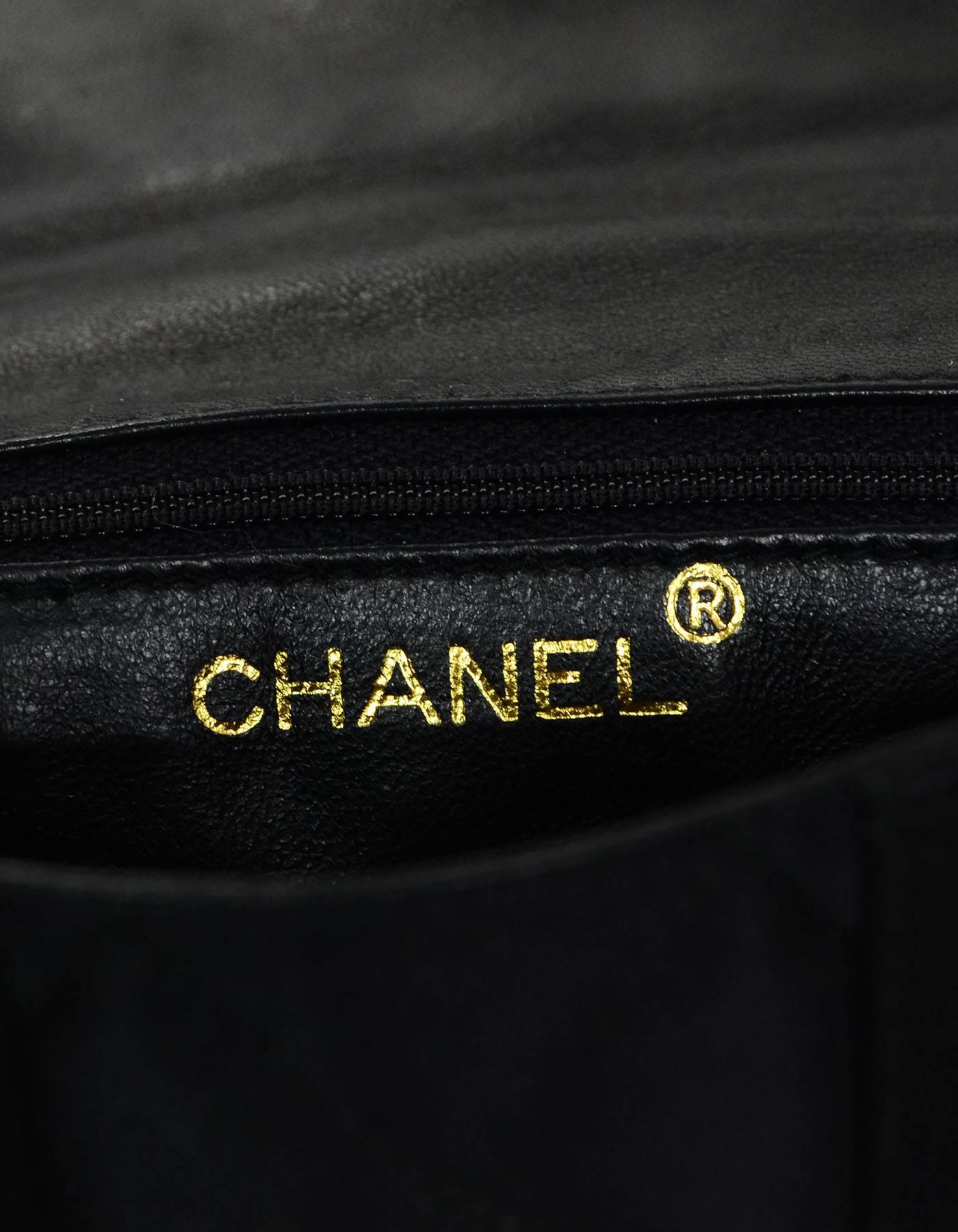 Chanel Vintage Black Satin Bow Crossbody Bag 2