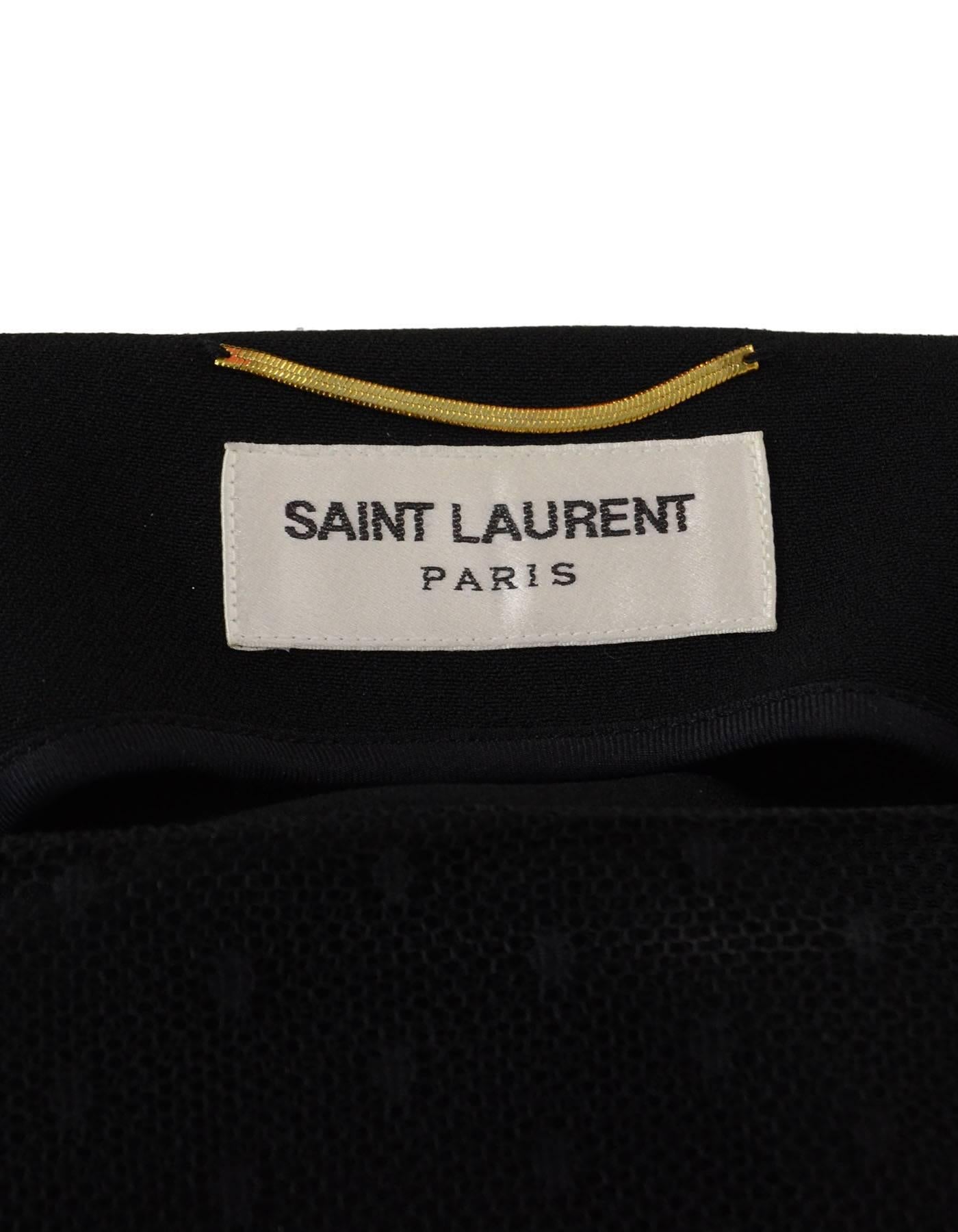 Saint Laurent NWT Long Sleeve Deep V Dress rt. $1, 700 In New Condition In New York, NY