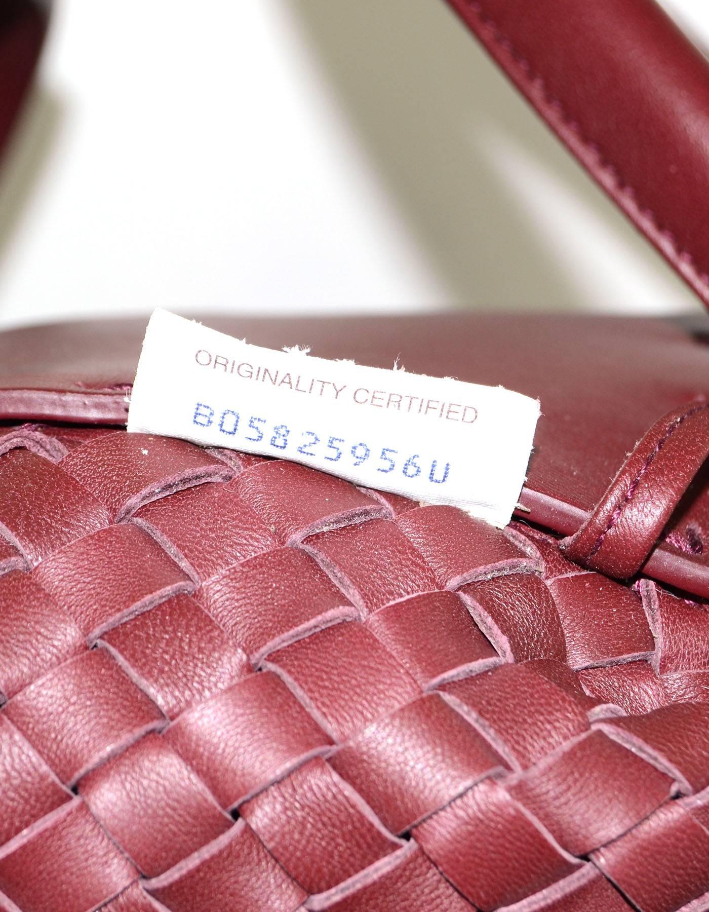Bottega Veneta Barolo Burgundy Hand Woven Leather Medium Cabat Tote Bag $7, 000 In Excellent Condition In New York, NY
