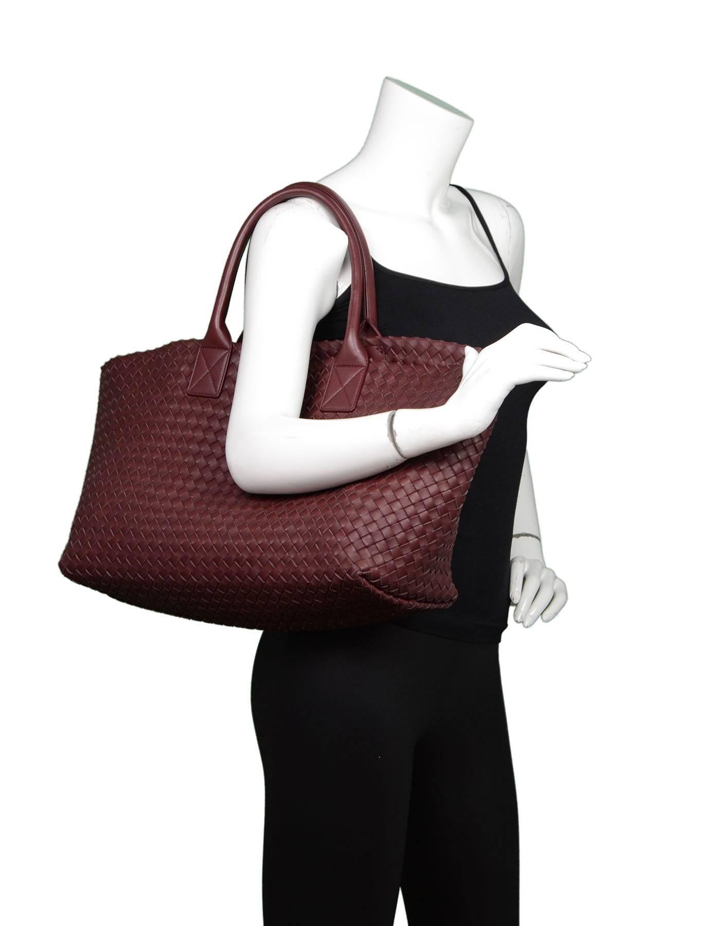 Bottega Veneta Barolo Burgundy Hand Woven Leather Medium Cabat Tote Bag $7, 000 2